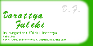 dorottya fuleki business card