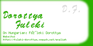 dorottya fuleki business card